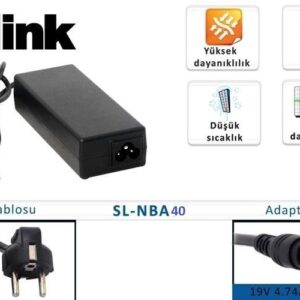 S-link SL-NBA40 19V 4.74A 2.5*5.5 Notebook Adaptör - Asus Hp Uyumlu