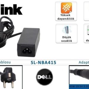 S-link SL-NBA415 45W 19.5V 2.31A 7.4*5.0*0.6 Dell Minibook Adaptör
