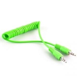 S-link SL-SP4 1m Stereo M/M Yeşil Spiral Ses Kablosu